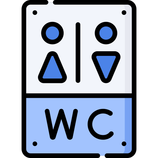 Wc wc man sign icon