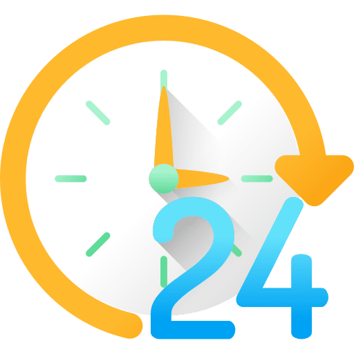 24 hours clock time commerce and shopping icon 24 hours clock time commerce and shopping icon