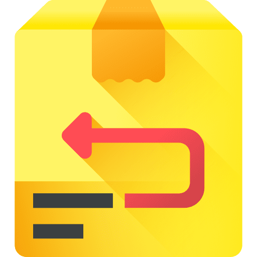 Return cardboard box purchase icon Return cardboard box purchase icon