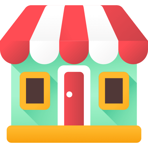Store online store architecture and city commerce icon Store online store architecture and city commerce icon