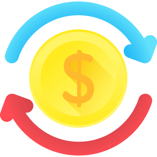 Transaction arrows shopping buy icon Transaction arrows shopping buy icon