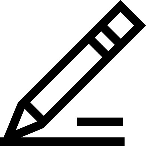 Write write draw tools and utensils icon