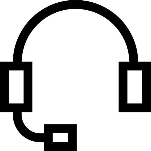 Headset electronics assistance delivery icon Headset electronics assistance delivery icon