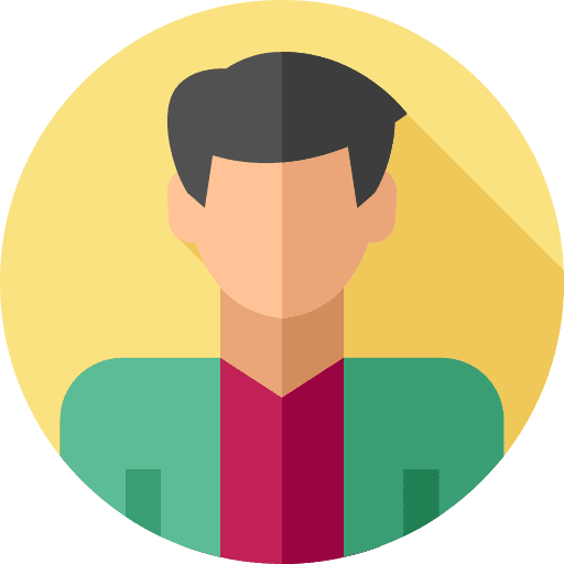 Man caucasian black hair avatar icon