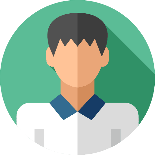 Man user people black hair icon