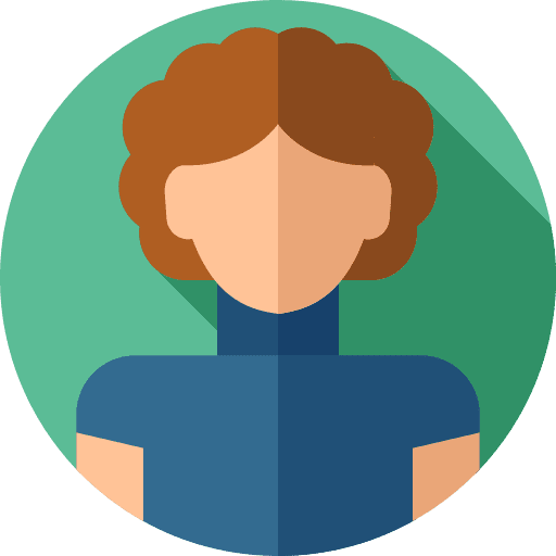 Woman caucasian turtleneck curly hair icon