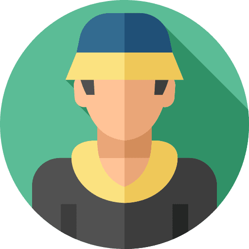 Man black hair avatar people icon