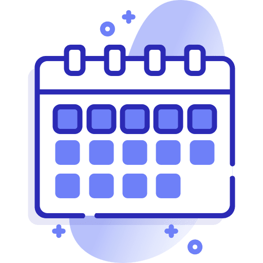 Calendar years organization time icon