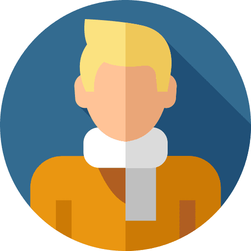 Man scarf caucasian user icon