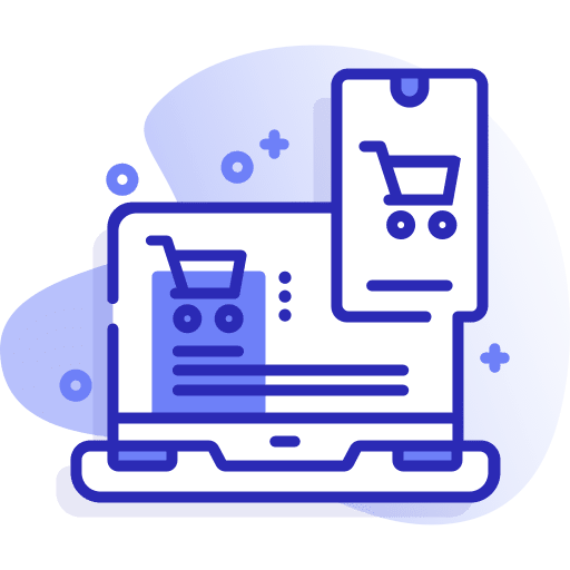 Commerce shopping cart laptop commerce icon Commerce shopping cart laptop commerce icon