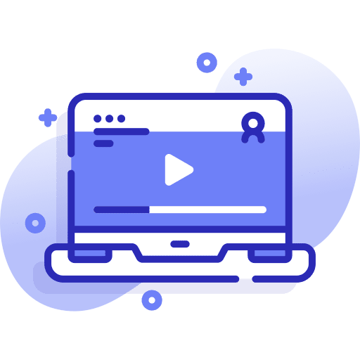 Video music and multimedia laptop movie icon