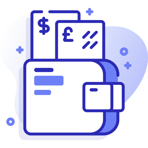 Wallet card notes holder icon Wallet card notes holder icon