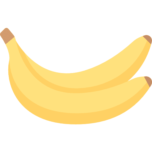 Banana fruit viburnum fruit healthy food icon