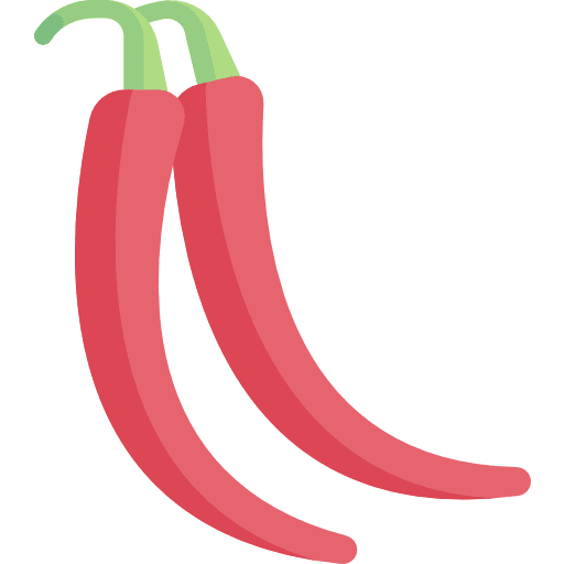 Chili pepper food and restaurant organic vegan icon