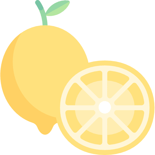 Lemon citrus diet vegan icon