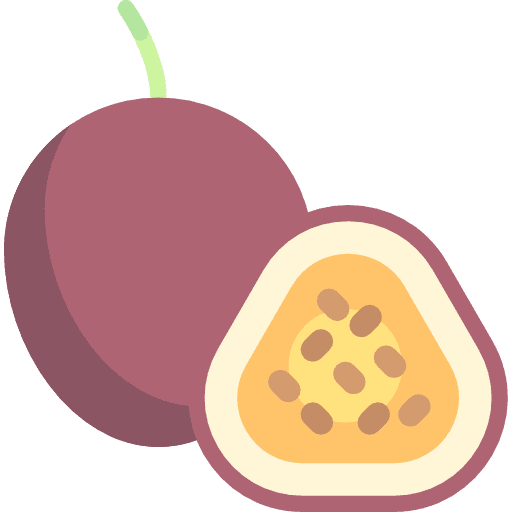 Passion fruit food and restaurant purple healthy icon