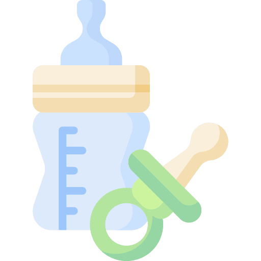 Baby products dummy feeding bottle pacifier icon