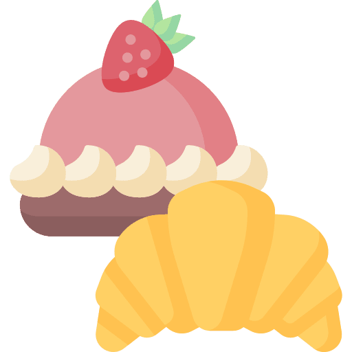 Bakery fruit pastry croissant icon