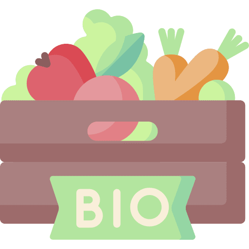Bio harvest fruit food icon