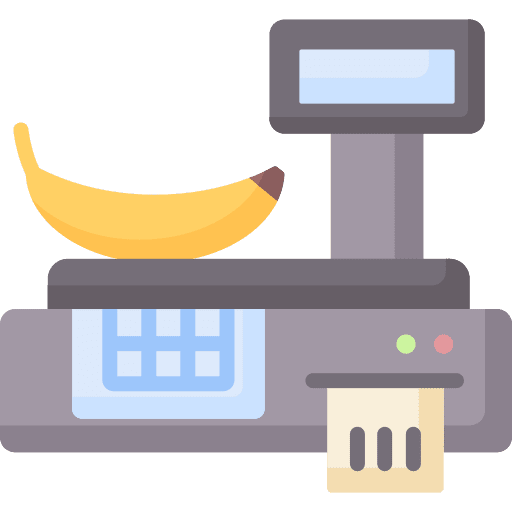 Scale scale food supermarket icon