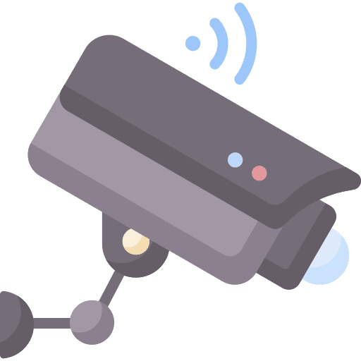 Surveillance cctv wifi signal security icon