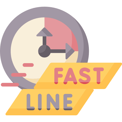 Fast line clock fast icon