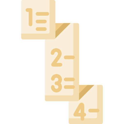 List number organization paper icon