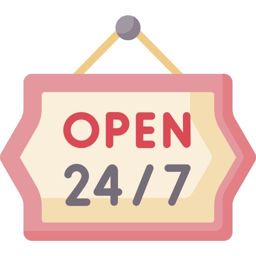 Open hanging open 7 days icon