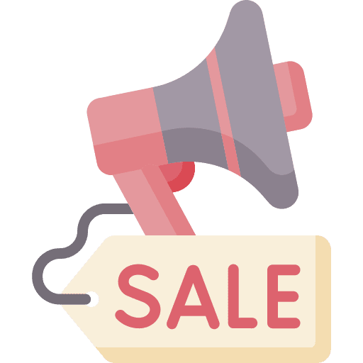 Sale announcement commerce shopping icon