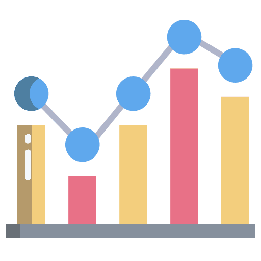 Bar graph report monthly reporting bar graph icon