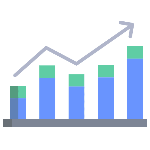 Chart business pack buildings stats icon