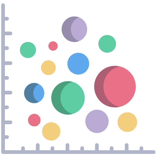 Chart dots scattered scatter icon