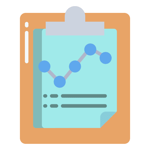 Notepad tasks graph exam icon