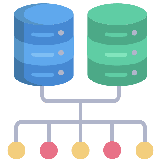 Server networking files storage icon Server networking files storage icon