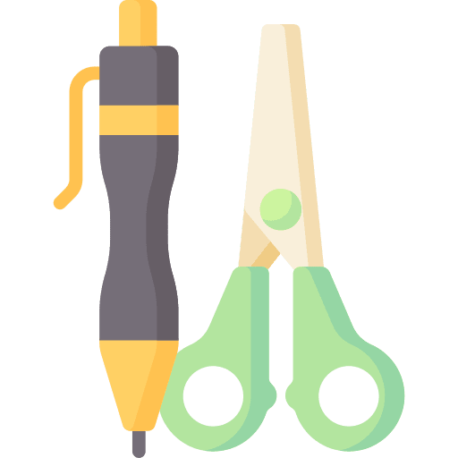 Stationery office material pencil school material icon