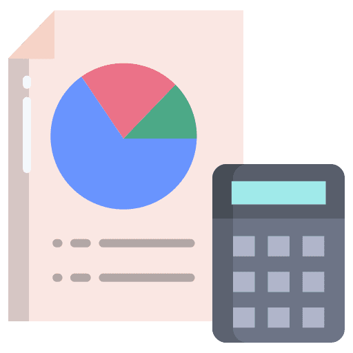 Calculator analysis balance business and finance icon Calculator analysis balance business and finance icon