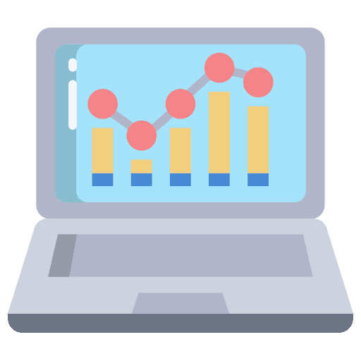 Laptop graph laptop marketing icon Laptop graph laptop marketing icon
