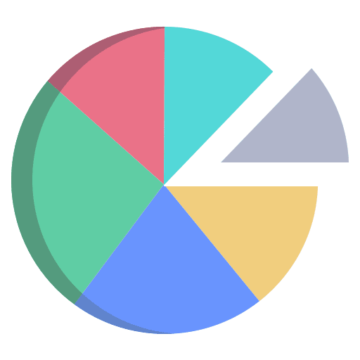 Pie chart finances statistics marketing icon Pie chart finances statistics marketing icon