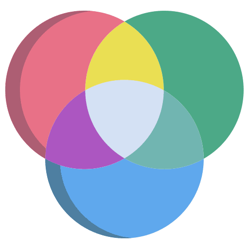 Venn diagram infographic graph analytics icon Venn diagram infographic graph analytics icon