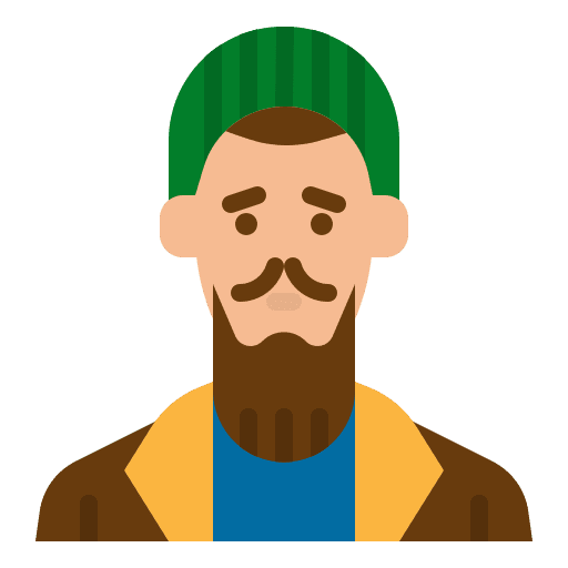 Homeless senior avatar user icon