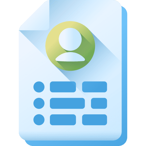 Curriculum vitae education pen personal profile icon