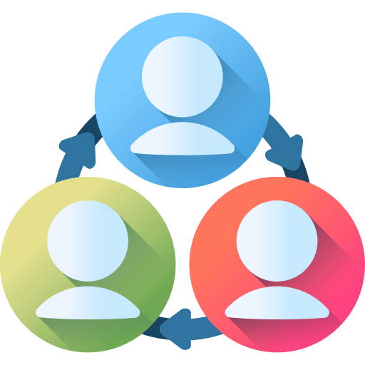 Team work partner organization member icon