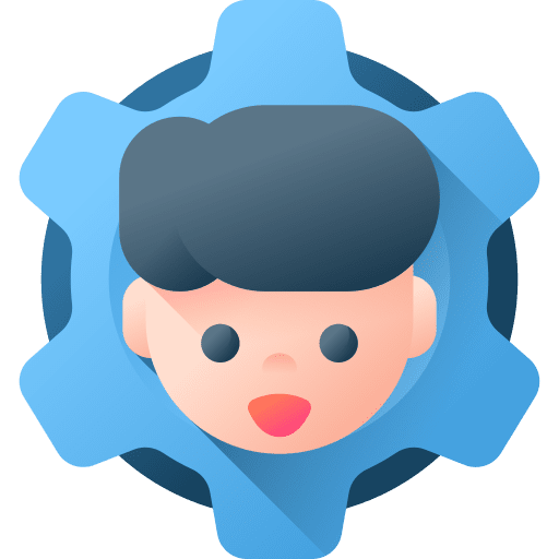 Human productivity human gear icon