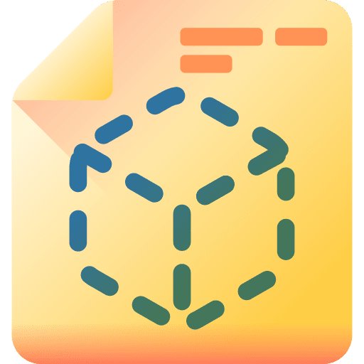 Sketch paper 3d sketching icon