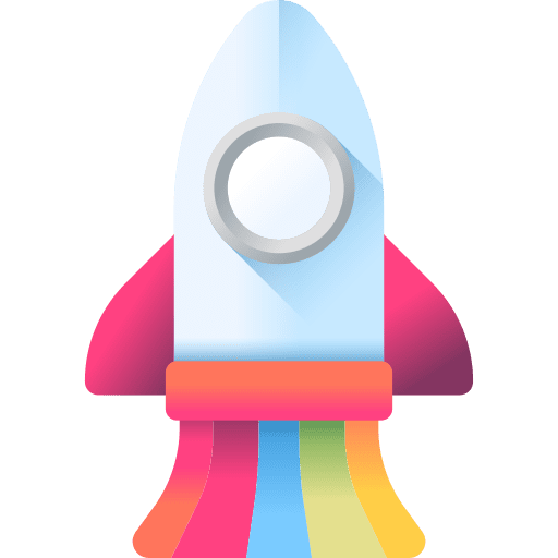 Start up team management rocket start button icon