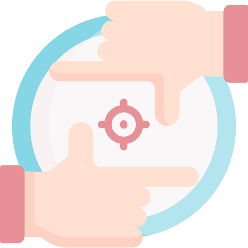 Focus goal hand objective icon