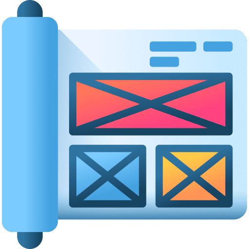 Wireframe marketing browser usability icon