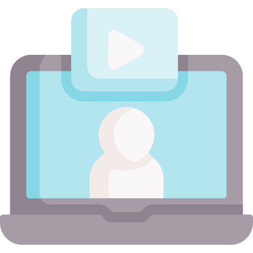 Video call video player music and multimedia communications icon