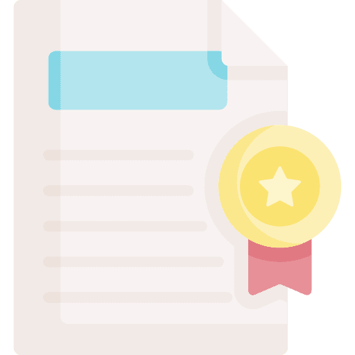 Certificate medal badge education icon Certificate medal badge education icon