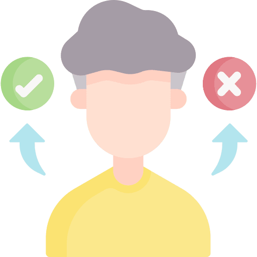 Decision making man arrow user icon Decision making man arrow user icon